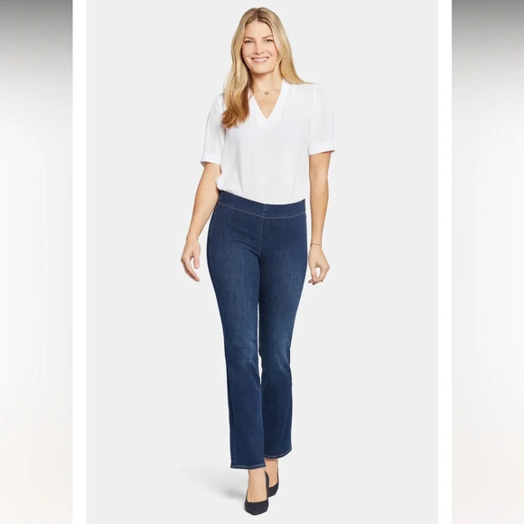 NYDJ Denim - NYDJ Jeans Tummy Control No Gap Pull On Waistband Slim Bootcut Plus Size P1X